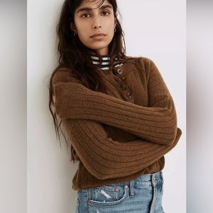 Madewell Donnegal Henley | Brown Size L — NWOT
